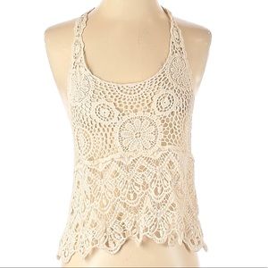 Others Follow Crochet Top Size Medium Ivory